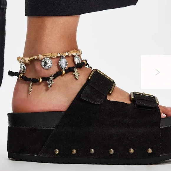 INTENTIONALLY BLANK Black Platform Sandals - Picture 2 of 6